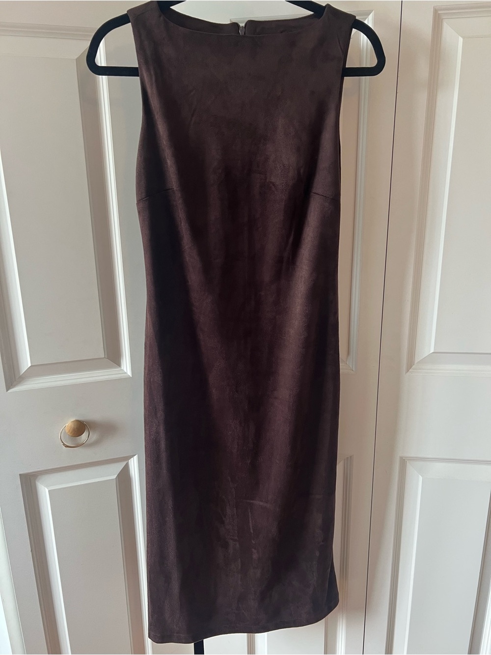 Women’s Sleek Sleeveless Brown Shift Dress Sincerely Jules